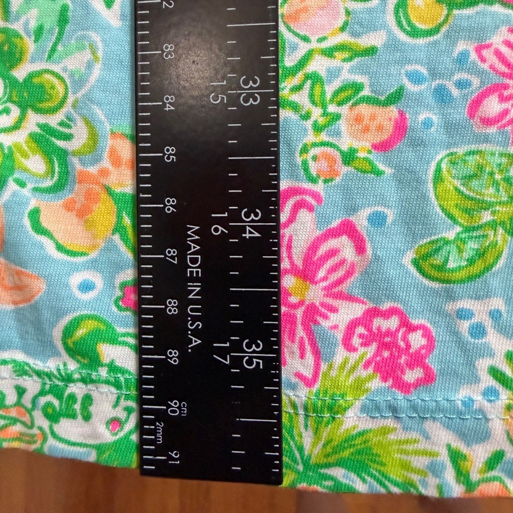 Disney Lilly Pulitzer Dress Womens Large Blue Floral Mickey Strappy Knit EUC - Picture 4 of 10